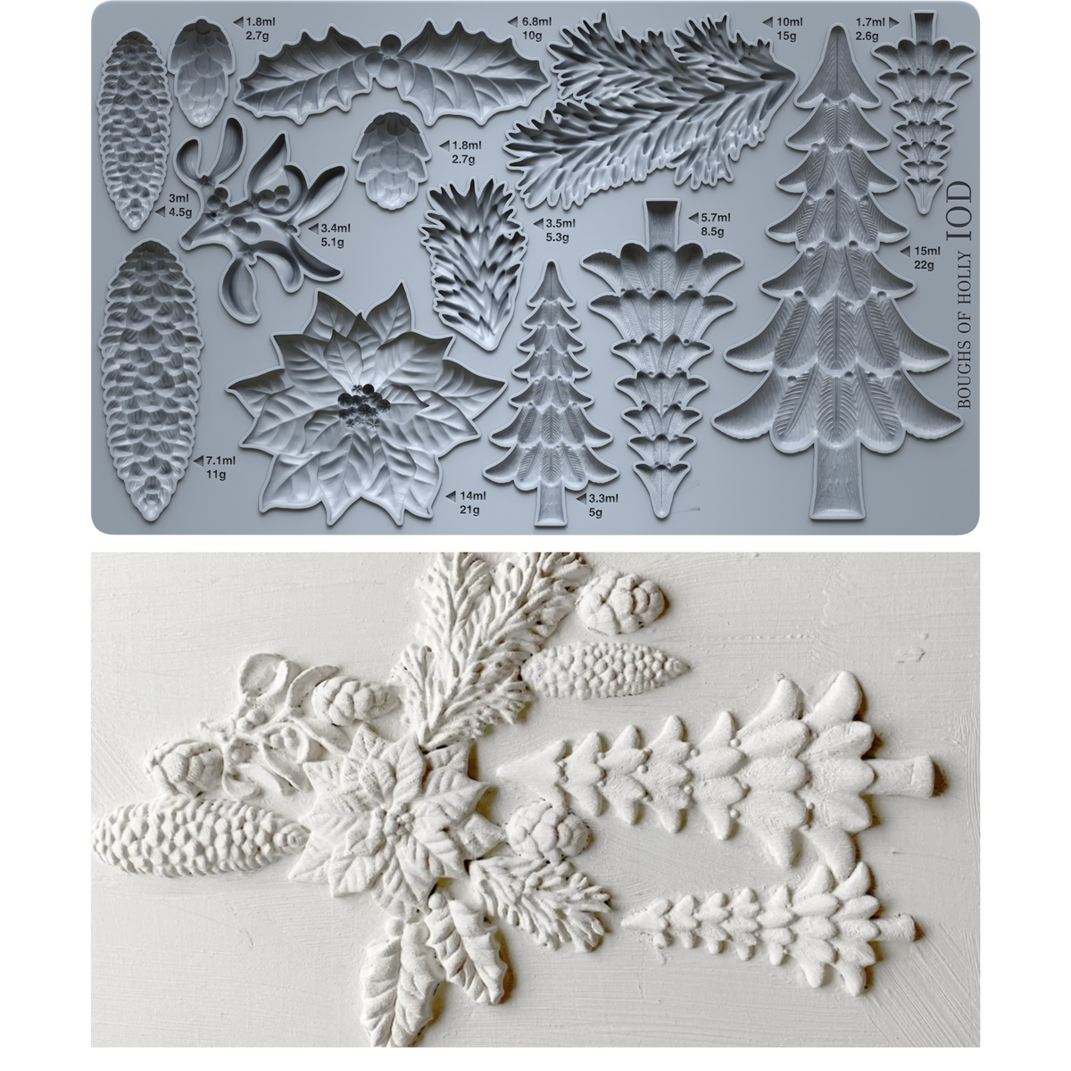 Boughs of Holly 6x10 Decor Mould - Encore 2026 Limited Edition