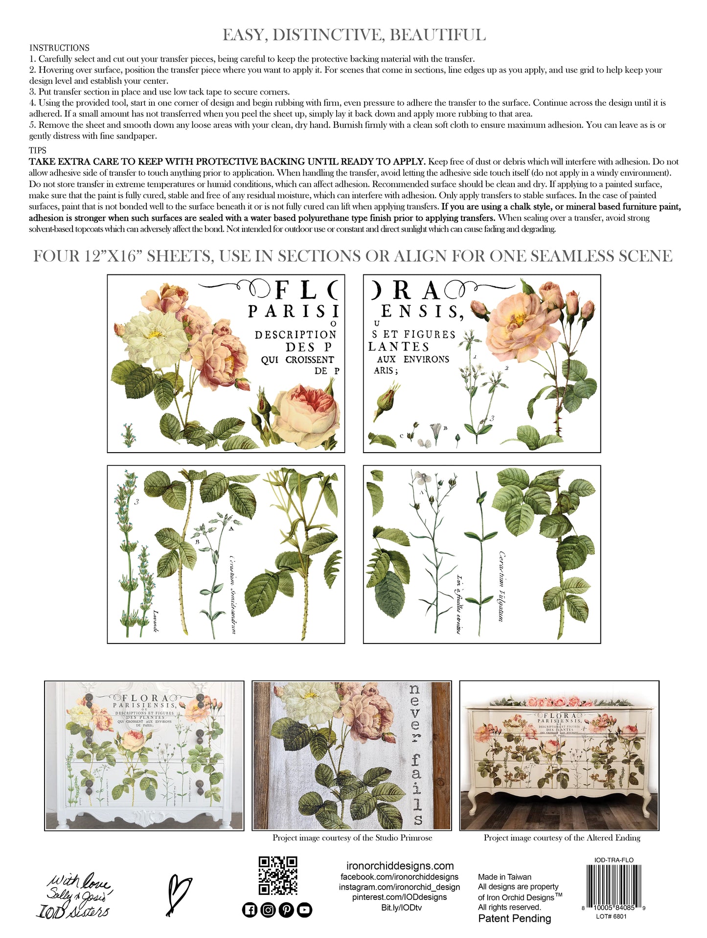 Flora Parisiensis IOD Transfer