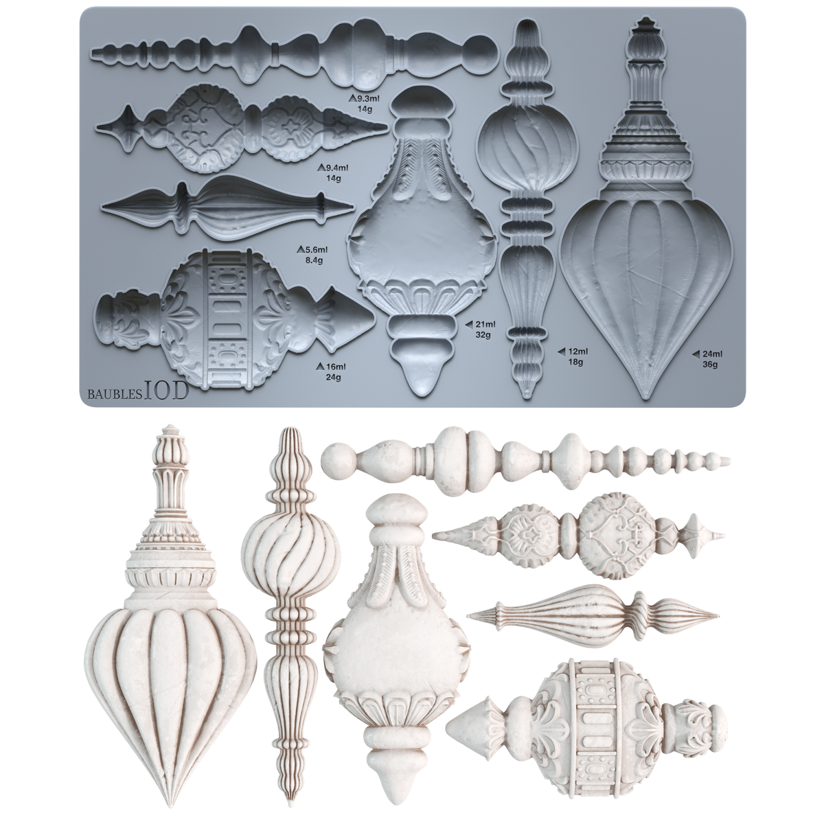 Baubles 6x10 Decor Mould - Encore Limited Edition