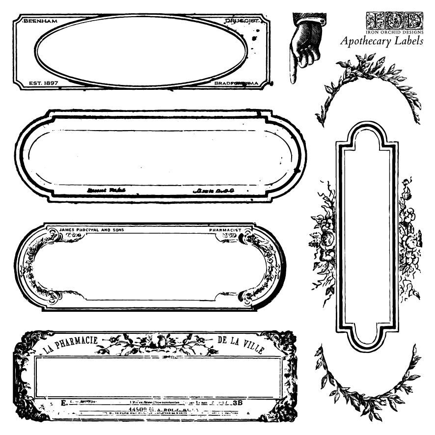 Apothecary Labels Stamp